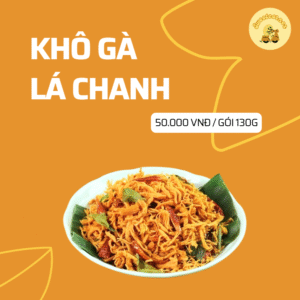 Khô gà lá chanh thơm ngon, được chế biến từ ức gà xé sợi, kết hợp cùng lá chanh và gia vị.