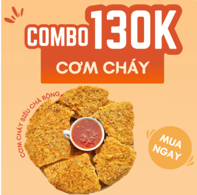 Cơm cháy chà bông giòn rụm, phủ chà bông thơm ngon hấp dẫn
