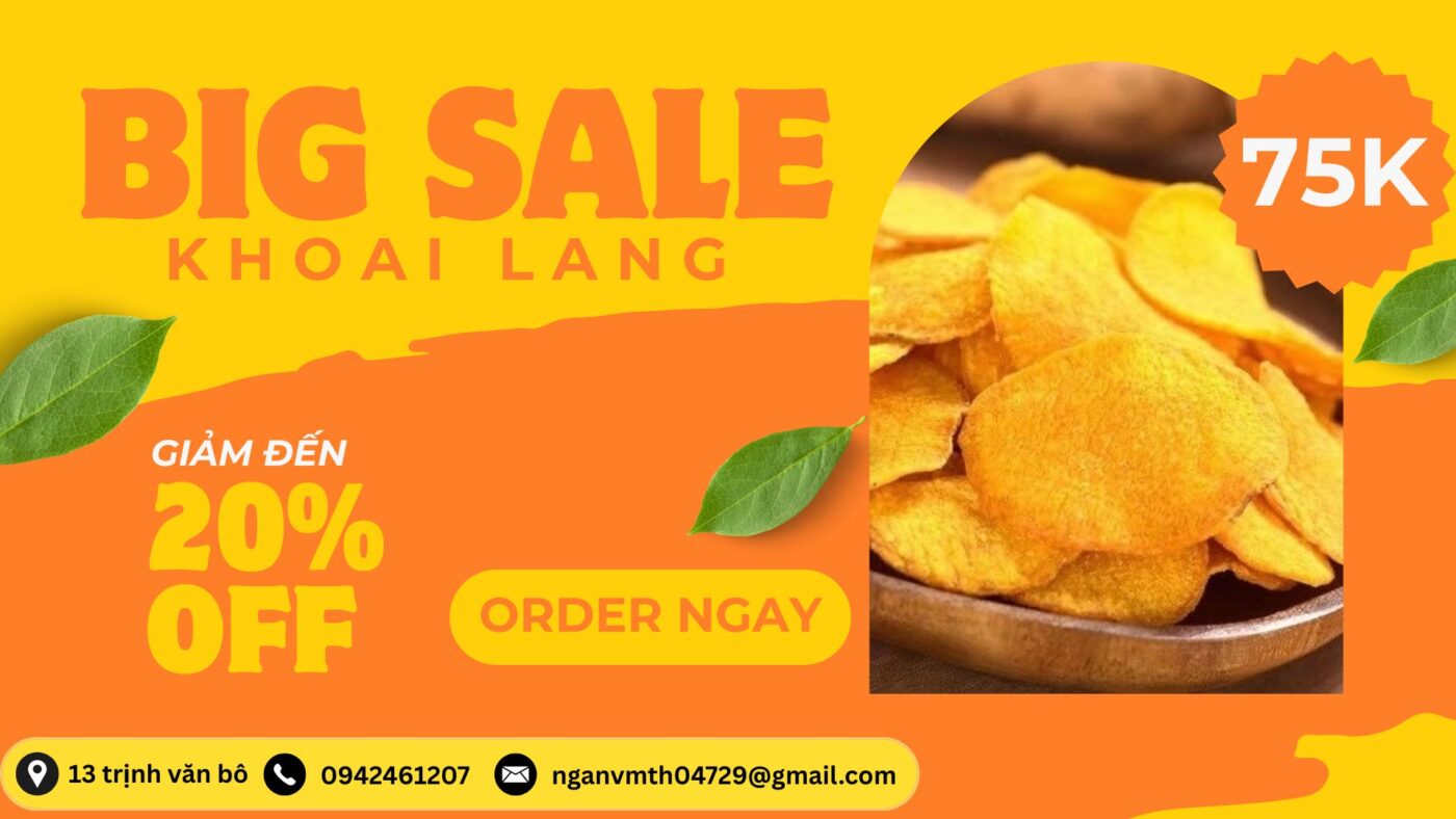Banner khoai lang sấy giòn ngọt – Món ăn vặt lành mạnh từ Sweet Corner